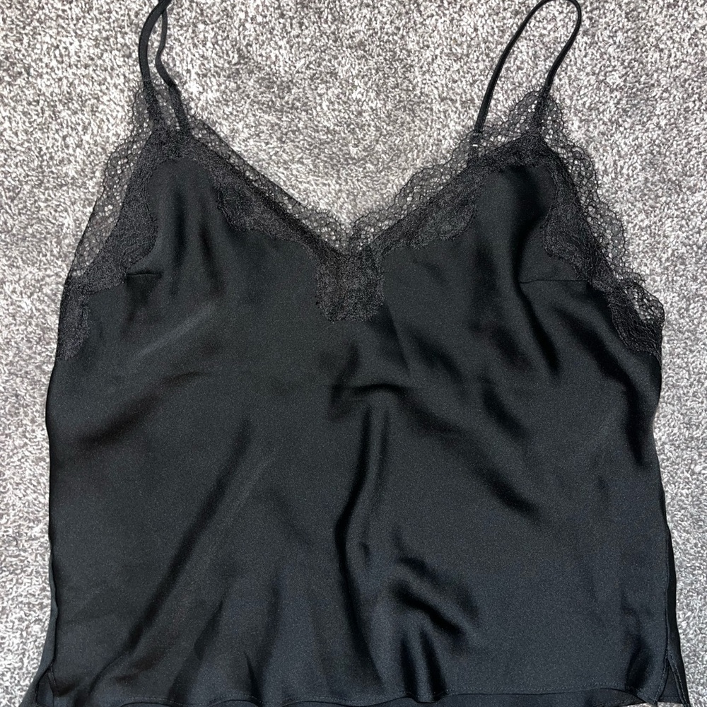 Victoria's Secret Black Lace Detail Top